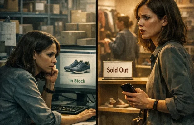 ERP says `in stock`. Store says `sold out`.