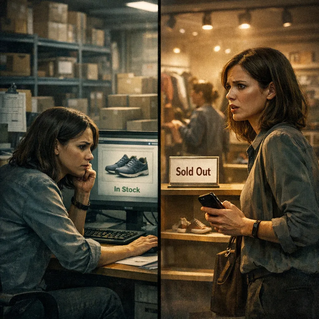 ERP says `in stock`. Store says `sold out`.