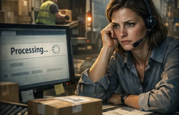 It shipped, but the store still says `processing`.