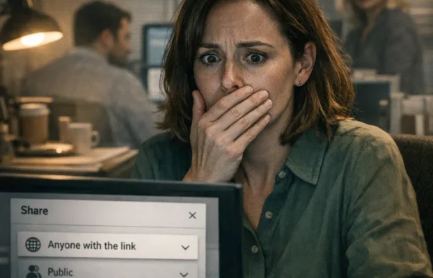 Why does this link say `Anyone with the link`?